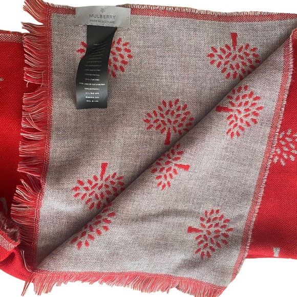 MULBERRY “Tree of Life” Wool Scarf - Picture 3 of 5